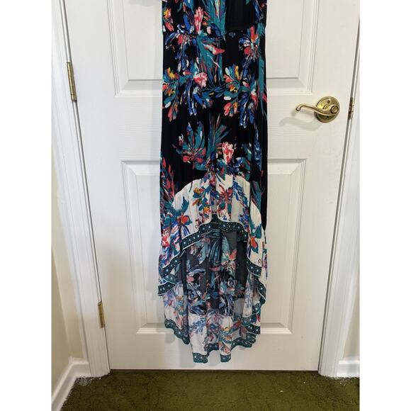 Flying Tomato High Low Off the Shoulder Dress Size Medium Folkloric Tropical - Picture 4 of 6